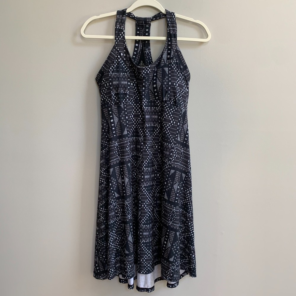 Black Patterned Racerback Dress - Picture 1 of 10
